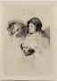 Rembrandt Van Rijn, Three Heads of Women: One Asleep, 1637