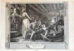 William Hogarth, The Idle ‘Prentice betray’d by his Whore & taken in the Night Cellar with his Accomplice