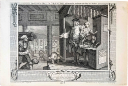 William Hogarth, The Industrious ‘Prentice a Favourite, and entrusted by his Master