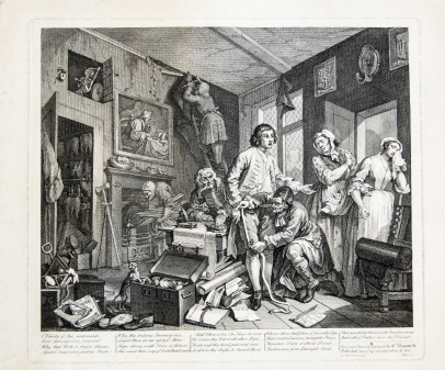 A Rake's Progress, the complete set of eight etchings and engravings