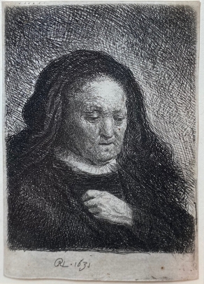 The Artist's Mother with her hand on her Chest: Small Bust