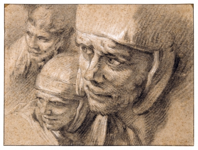 François Boucher, Three Heads of Roman Soldiers